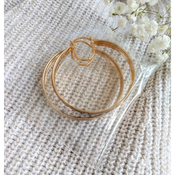 Cracco Jewelry Nwot Gold Silver Hoop Earrings Poshmark